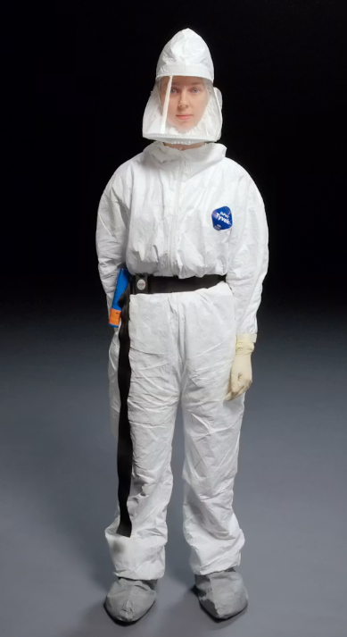 Industrial coverall uniform in durable fabric with reinforced stitching, designed for factory and manufacturing plant workers by Divine Uniform in New Delhi